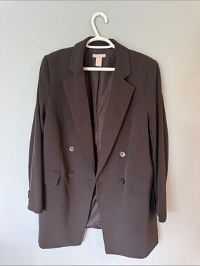 Women’s Oversized Longline Black Blazer